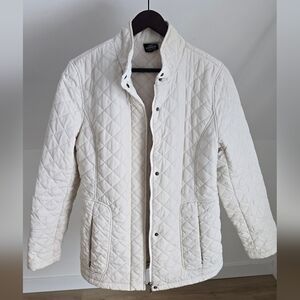 Womens Cream Quilted Jacket
